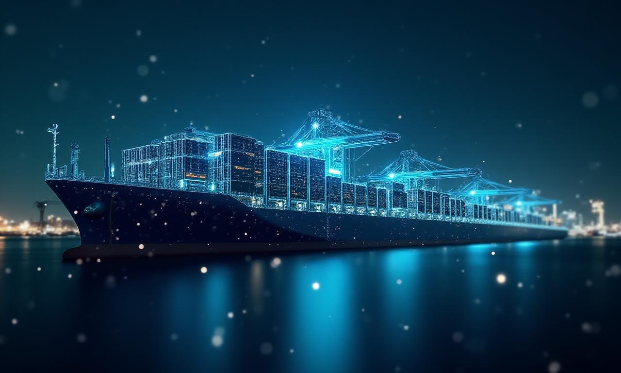Global logistics network background